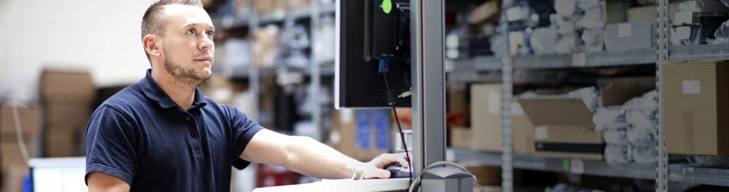 Man working on computer