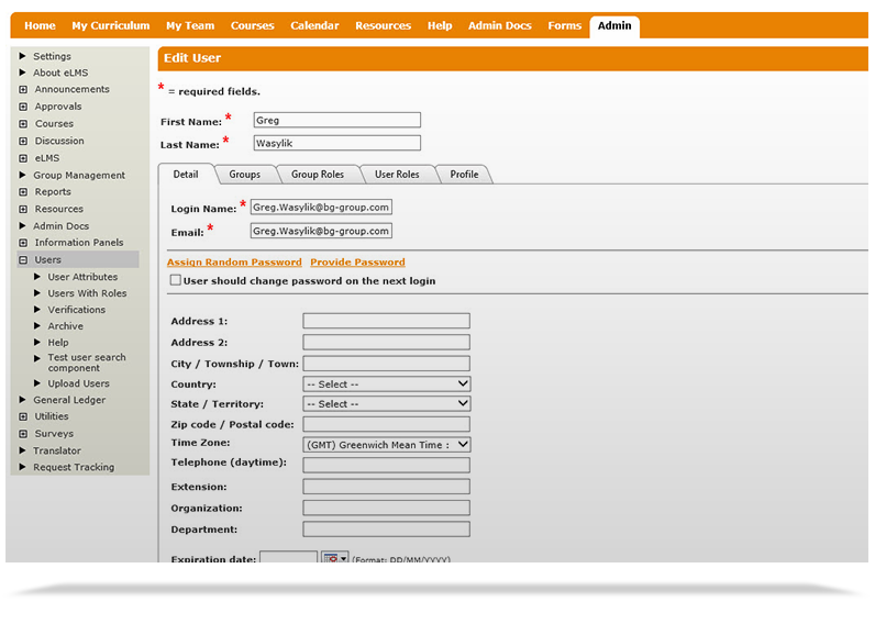User form