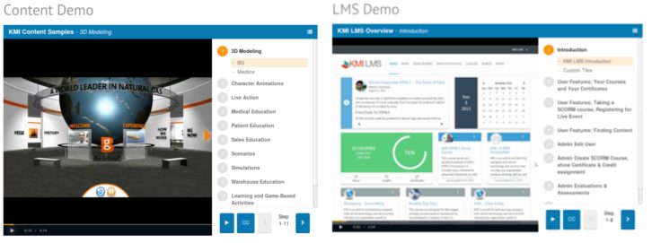 Content demo and LMS demo