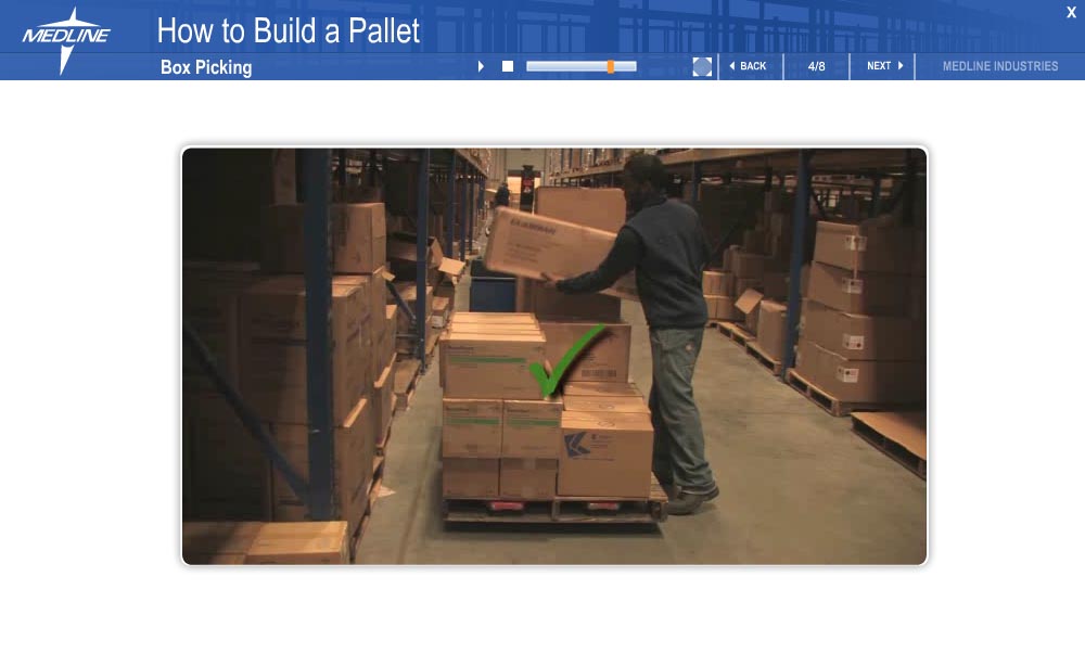 Box picking area